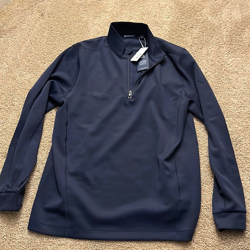 NWT Navy Cutter and Buck quarter zip